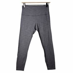 Lululemon Align High Rise Leggings 25” Gray Mini Heathered Herringbone Size 8